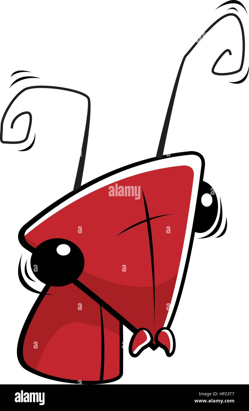A red cartoon ant head and face Stock Vector Image & Art - Alamy