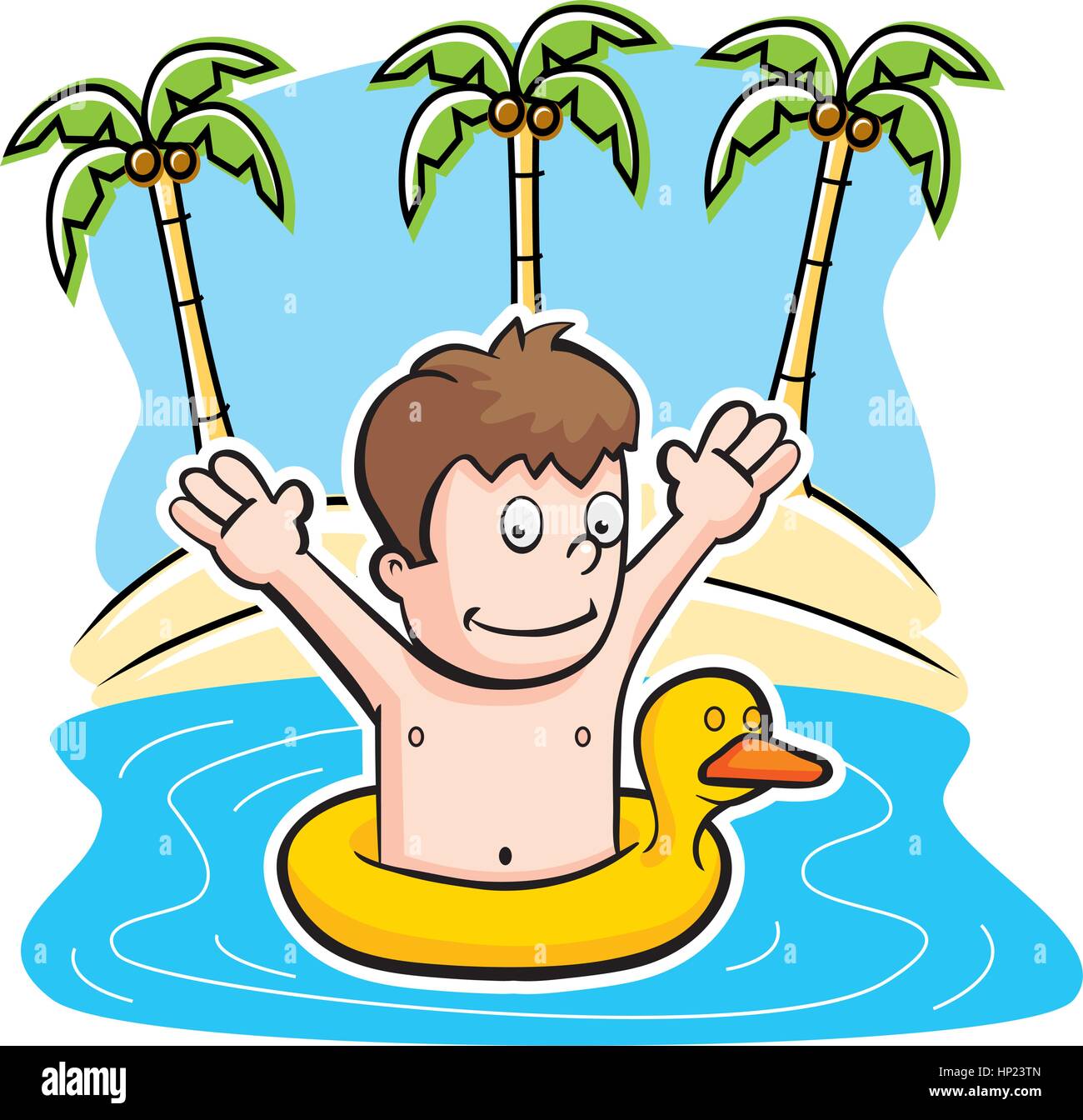 A Happy Cartoon Boy At The Beach Stock Vector Image Art Alamy A Happy Cartoon Boy At The Beach Stock Vector Image Art Alamy