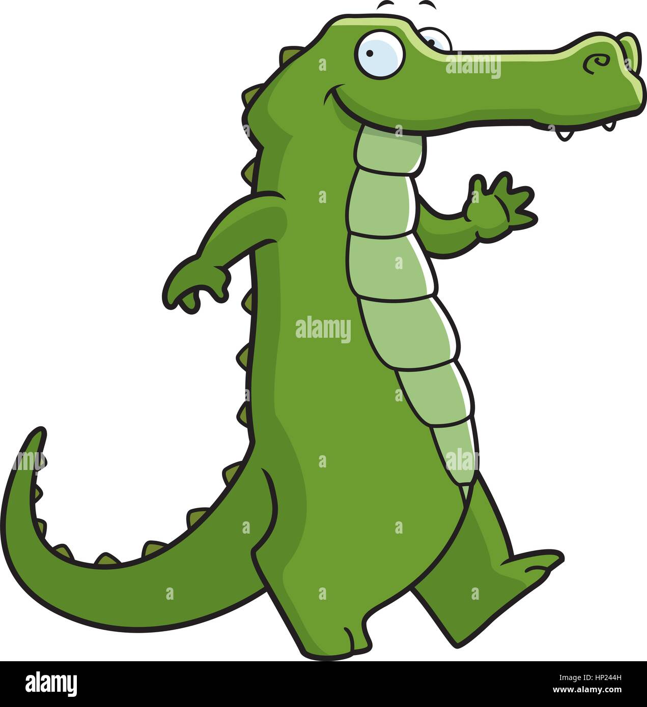 A happy cartoon alligator walking and smiling Stock Vector Image & Art -  Alamy