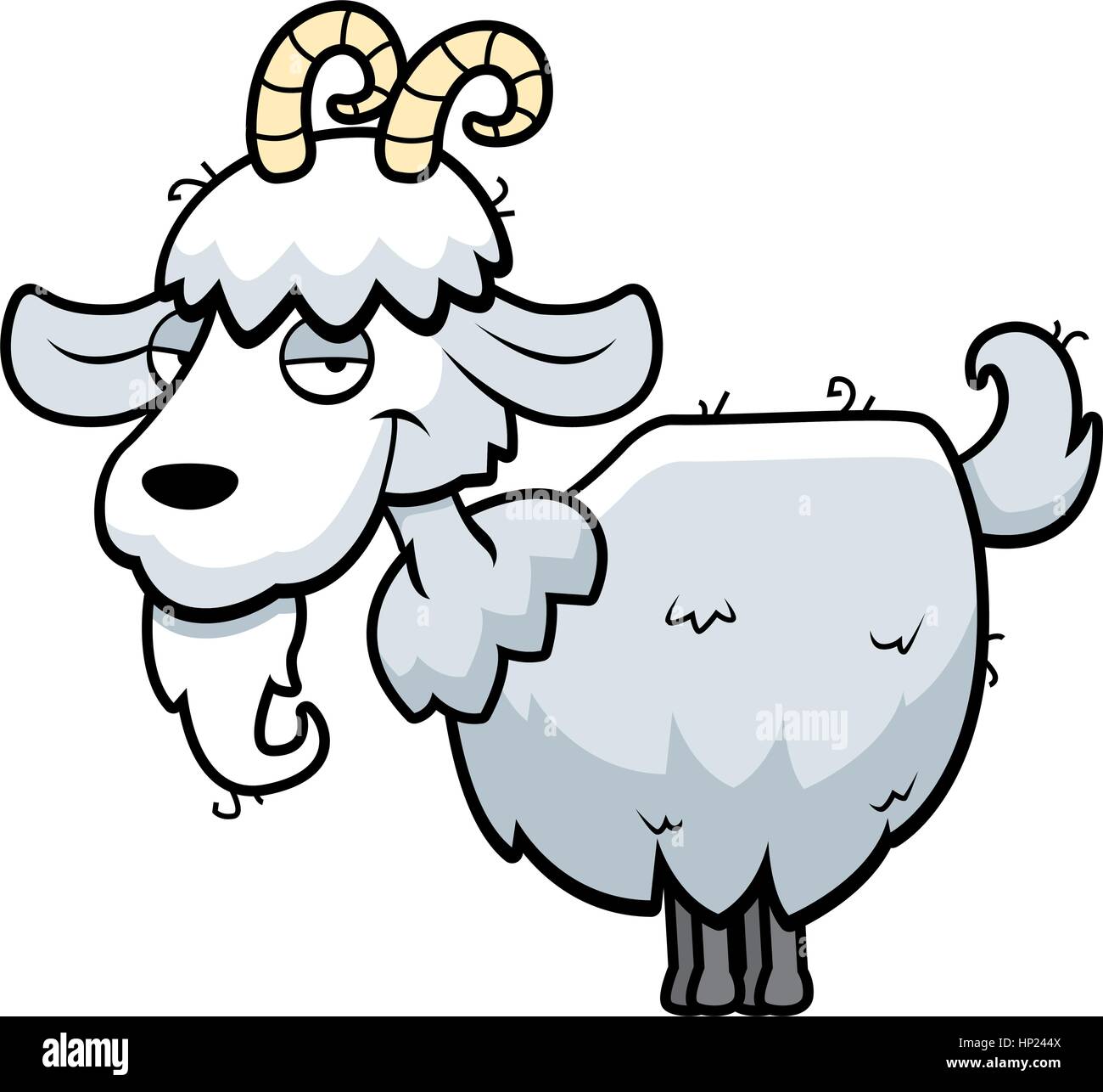 A happy cartoon mountain goat standing and smiling Stock Vector Image & Art  - Alamy