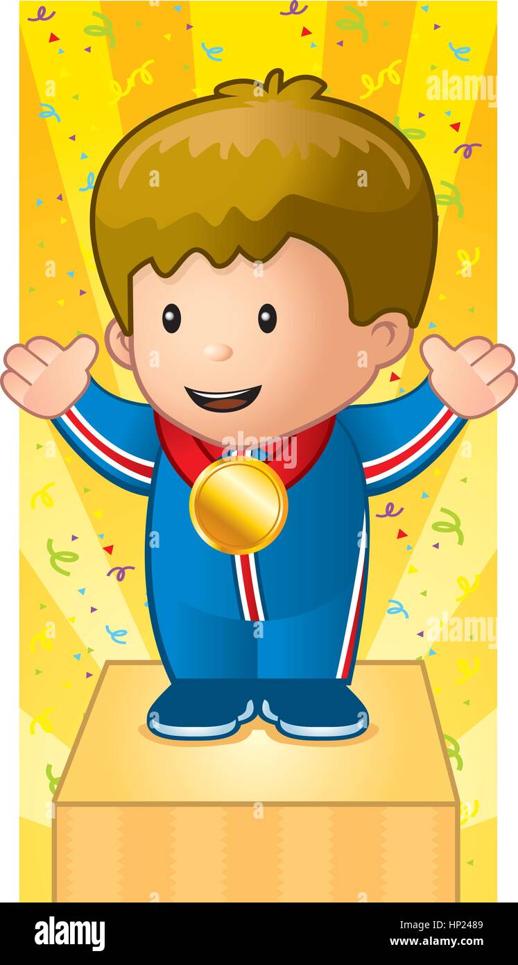 Малыш для чемпиона. Медали для мальчиков. Мультяшный человек с медалями. Мальчик спортсмен с Кубком. Дети на пьедестале.