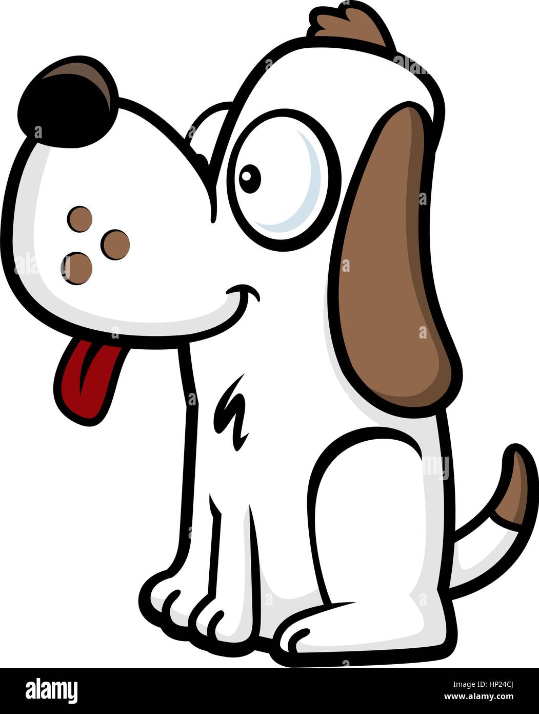 A happy cartoon dog sitting and smiling Stock Vector Image & Art - Alamy