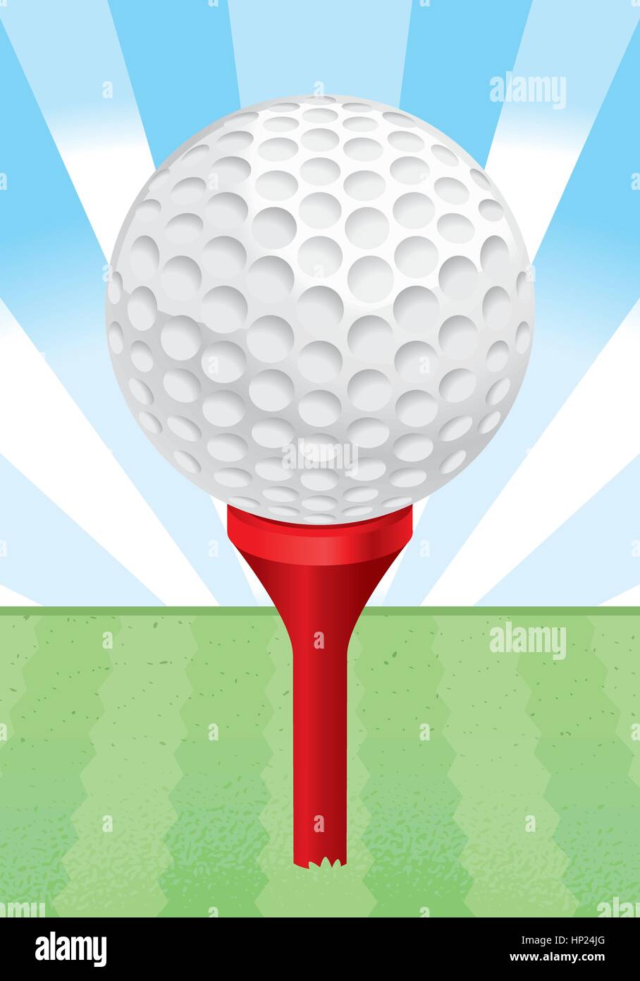 Golf ball on red Stock Vector Images - Alamy
