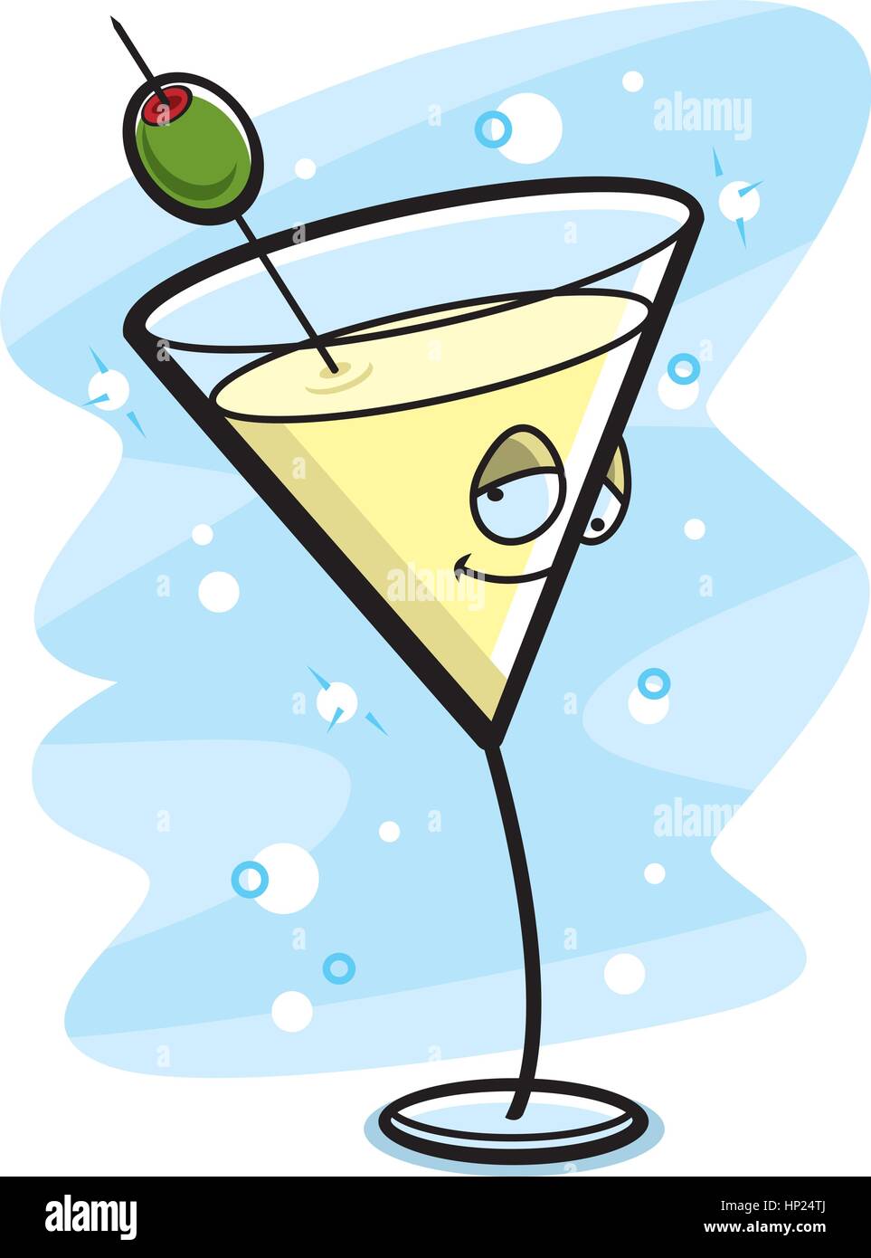 A cartoon martini with a drunk expression Stock Vector Image & Art Alamy