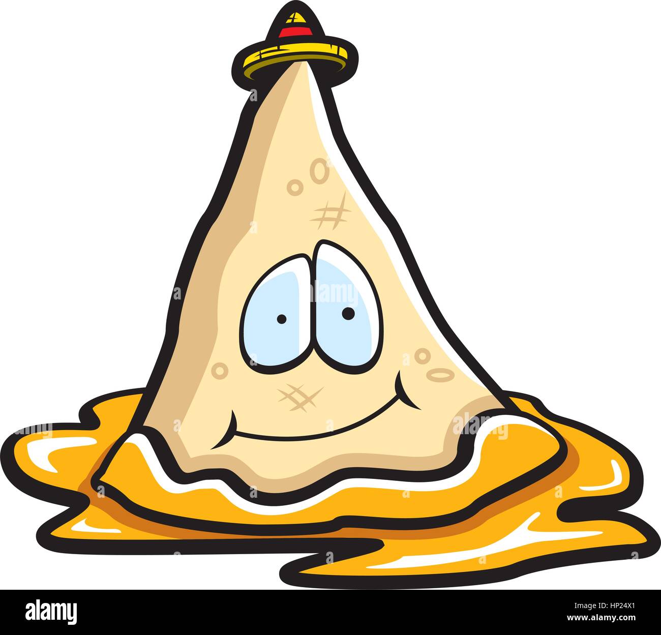 A cartoon nacho chip smiling and happy Stock Vector Image & Art - Alamy