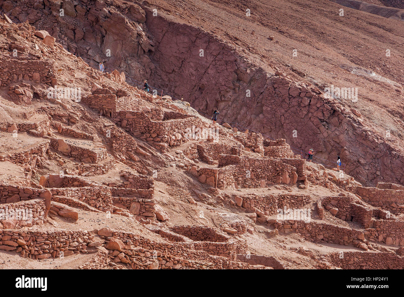 Pukara de Quitor, in San Pedro de atacama village, Atacama desert. Region de Antofagasta. Chile Stock Photo
