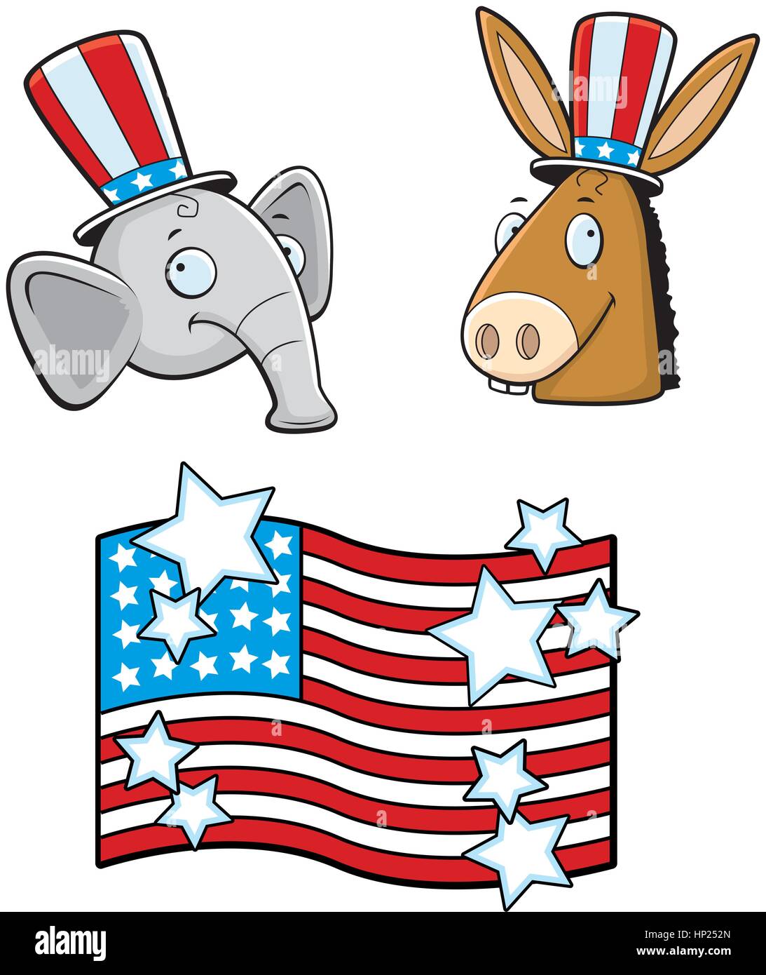 clipart donkey and elephant politics