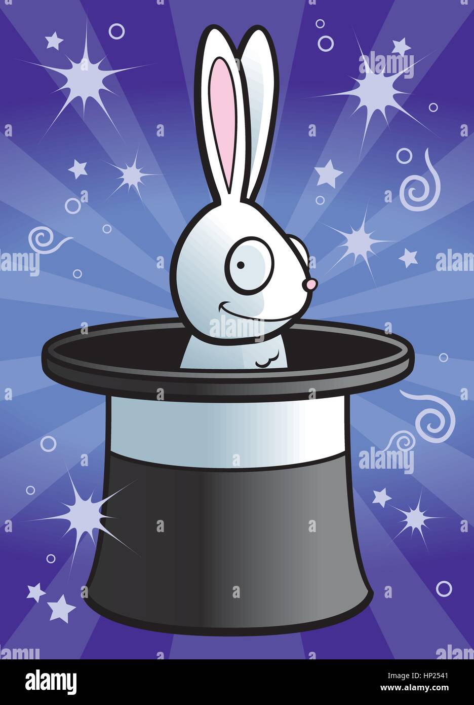 Magic Hat Rabbit Cartoon Happy cartoon rabbit in magic hi-res stock photography and images - Alamy