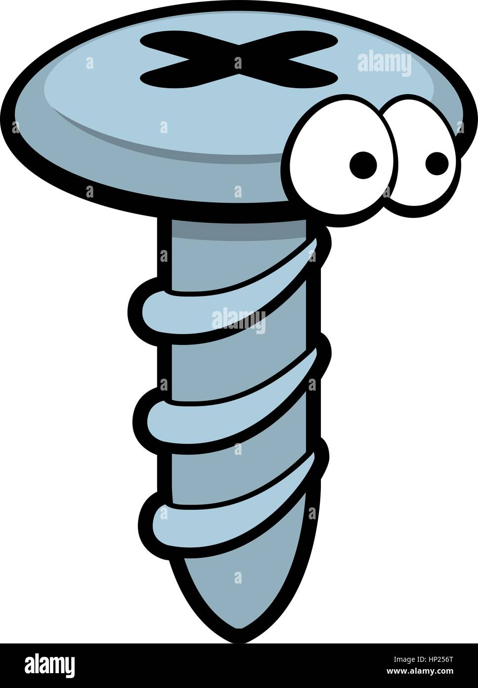 A cartoon metal screw with eyes Stock Vector Image & Art Alamy