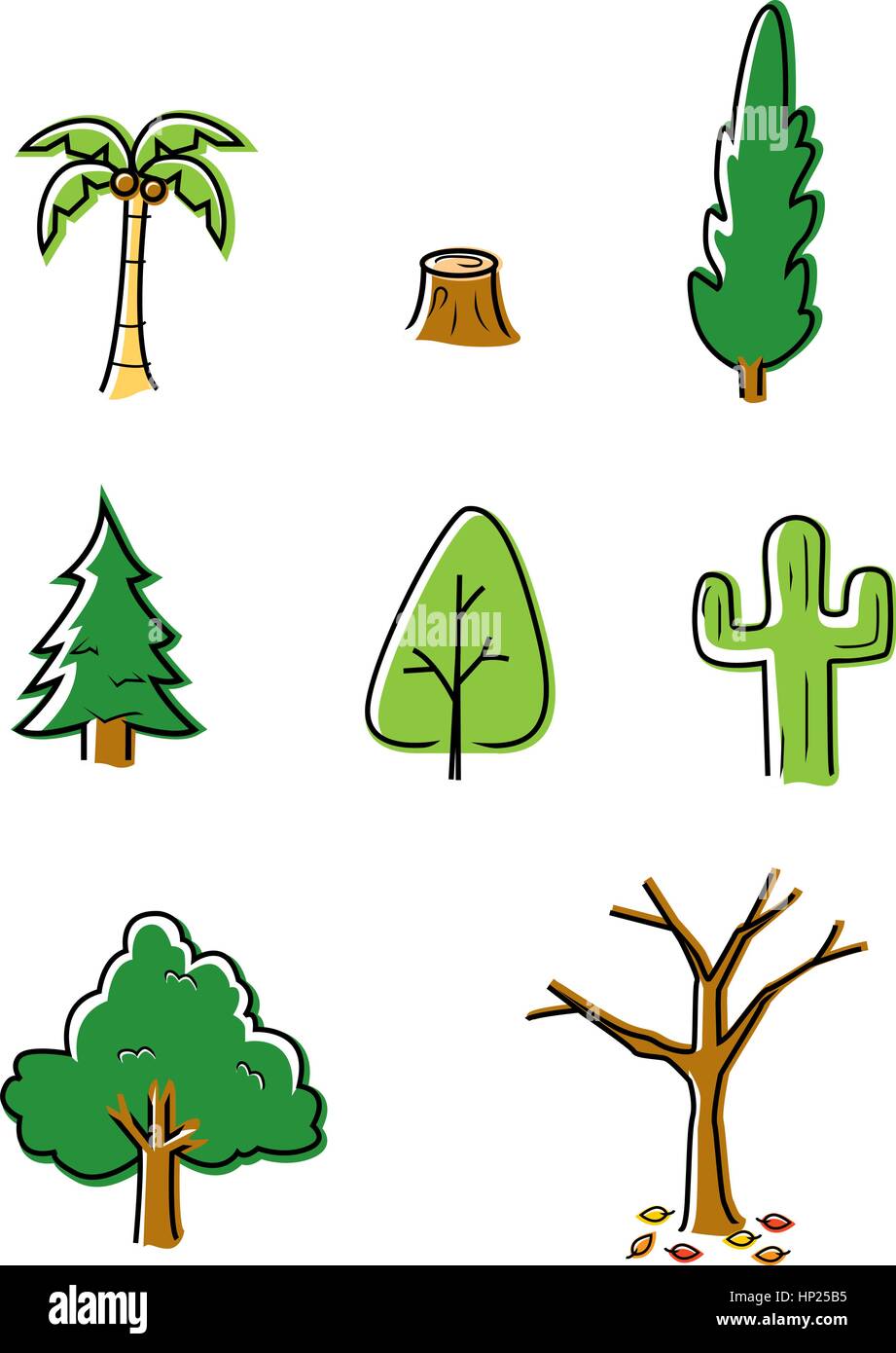 Cartoon trees hi-res stock photography and images - Alamy