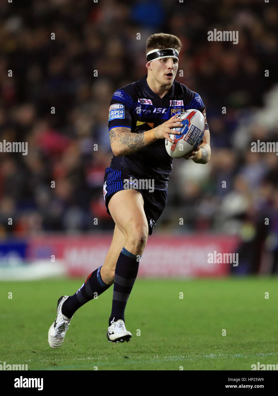 Leeds Rhinos Liam Sutcliffe during the Super League match at Leigh Sports Village. PRESS ASSOCIATION Photo. Picture date: Friday February 17, 2017. See PA story RUGBYL Leigh. Photo credit should read: Tim Goode/PA Wire. Stock Photo