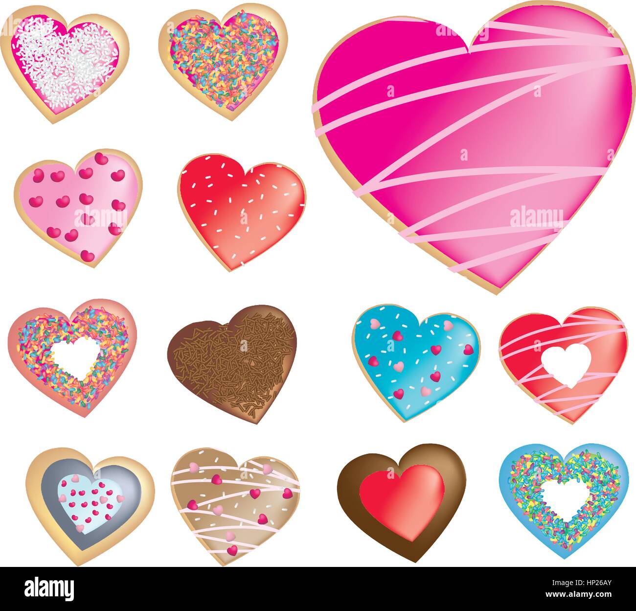 Different sweets in shape Stock Vector Images - Alamy