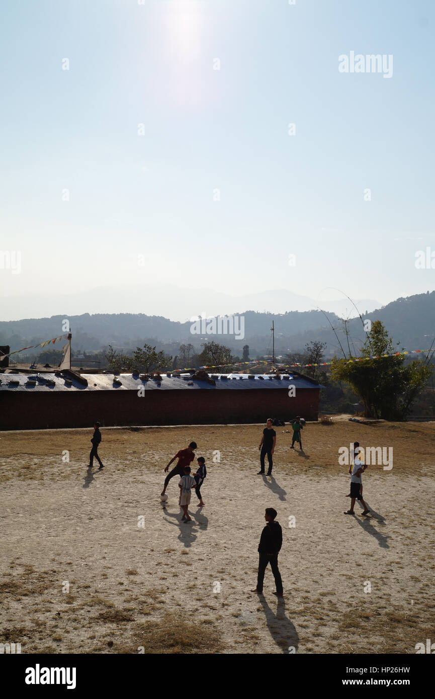 Football in third world country Stock Photo