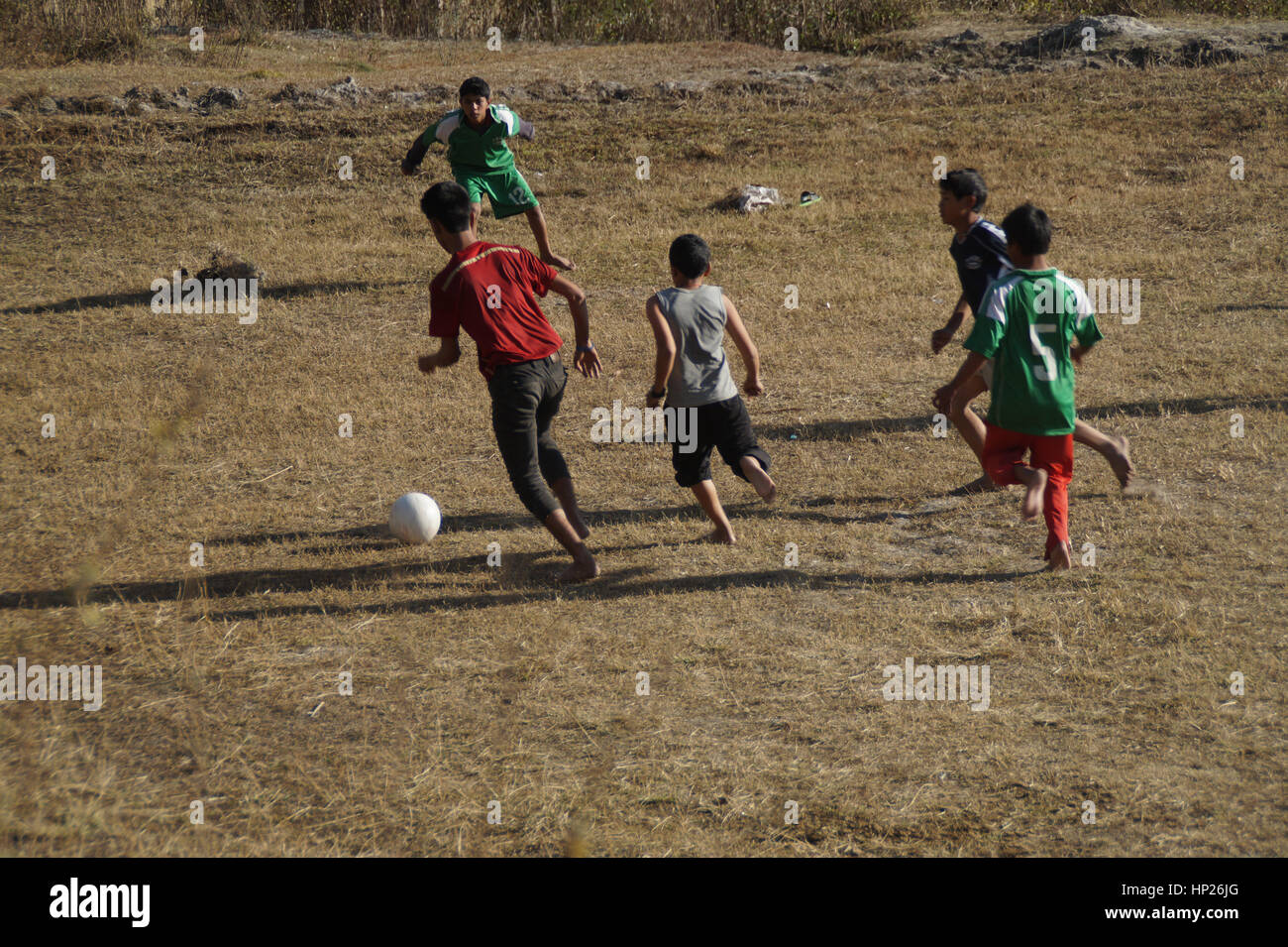 Football in third world country Stock Photo