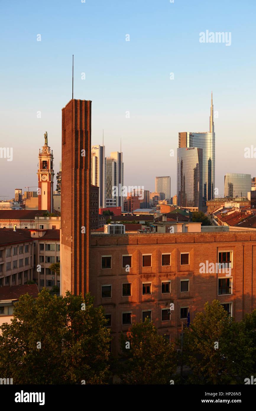 View of Unicredit Tower in Porta Nuova district, Milan, Italy Stock Photo