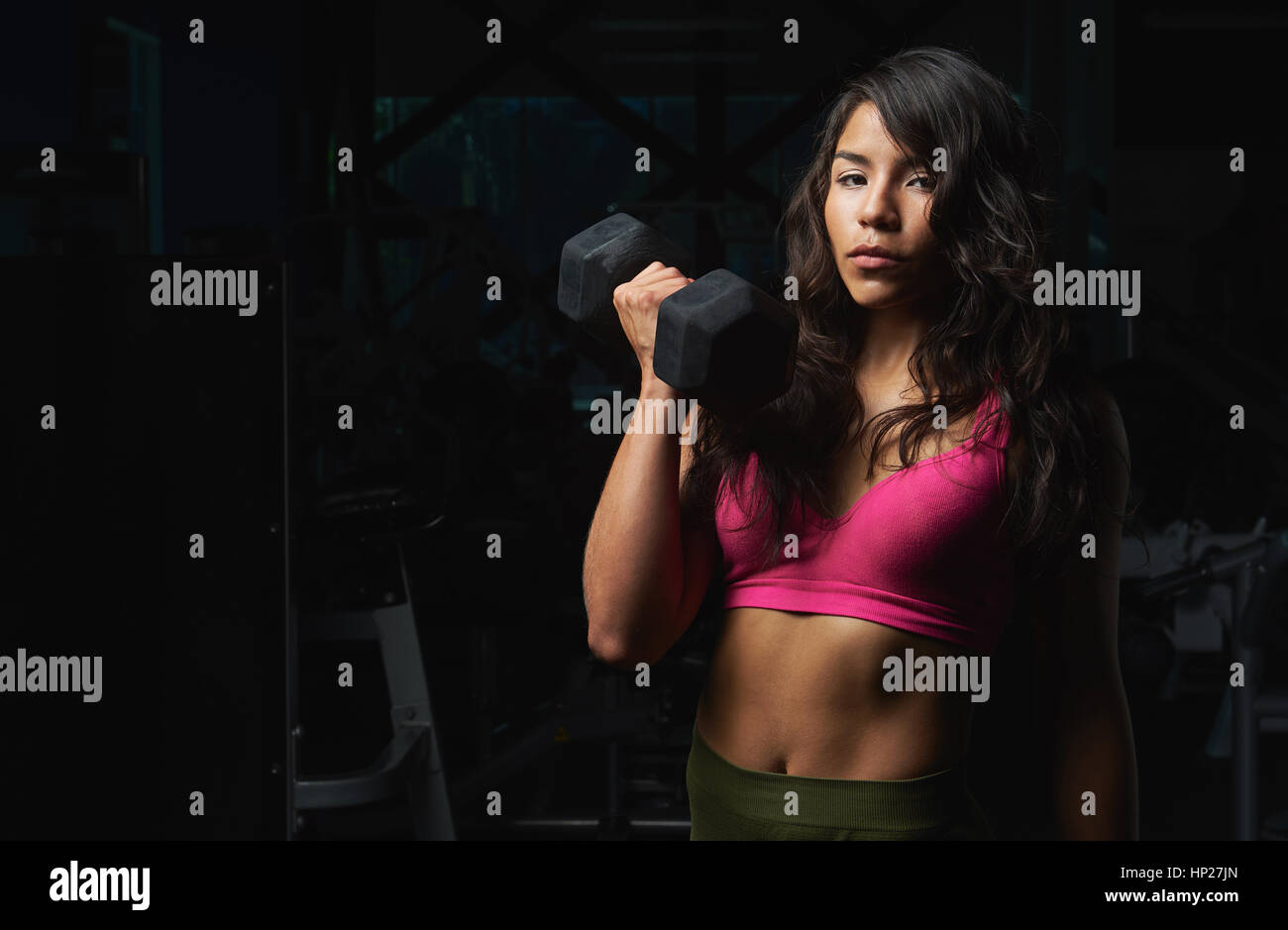 Beautiful Young Latina Fitness Model High Resolution Stock Photography