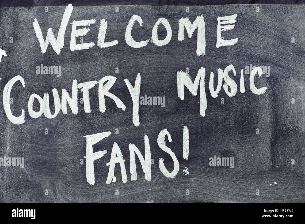 Welcome Country Music Fans, lower Broadway, Nashville Tennessee Stock Photo