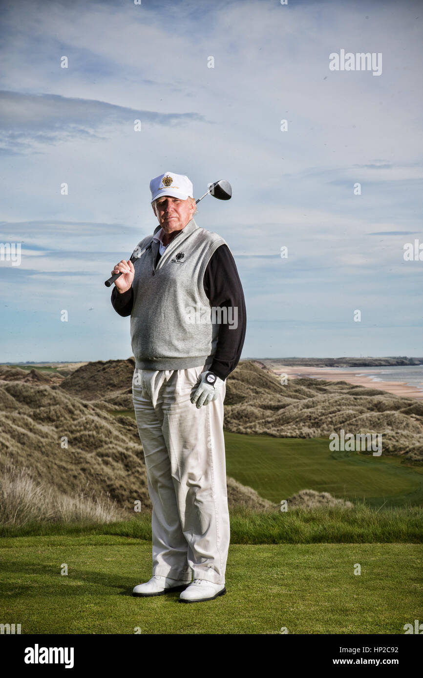 President Donald Trump Photographed at Trump Links International Golf ...