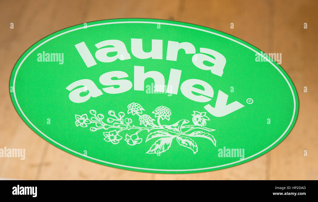Laura Ashley window sign Stock Photo