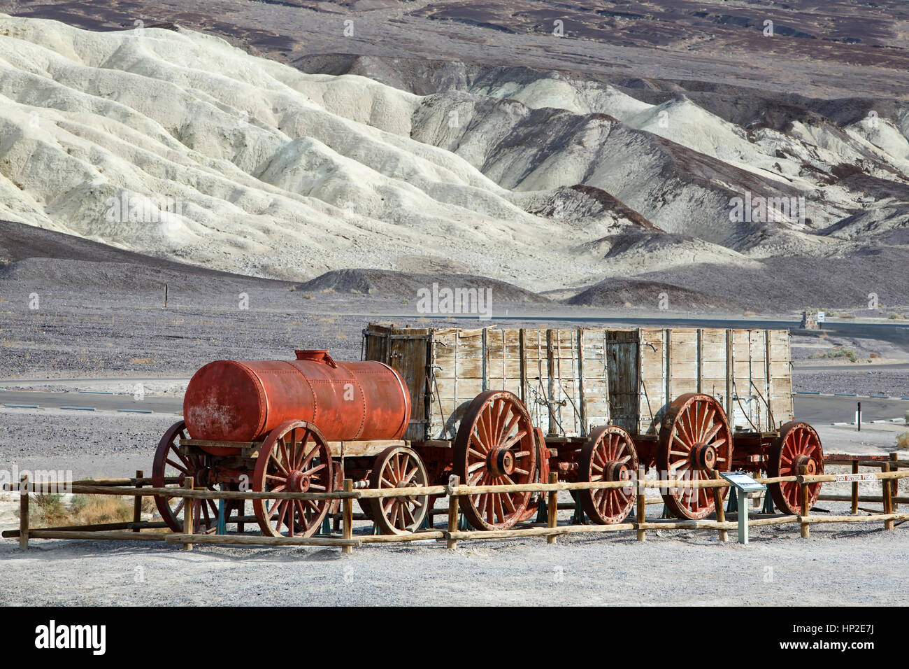 Twenty mule team wagon, Harmony Borax Works, Death Valley National Park