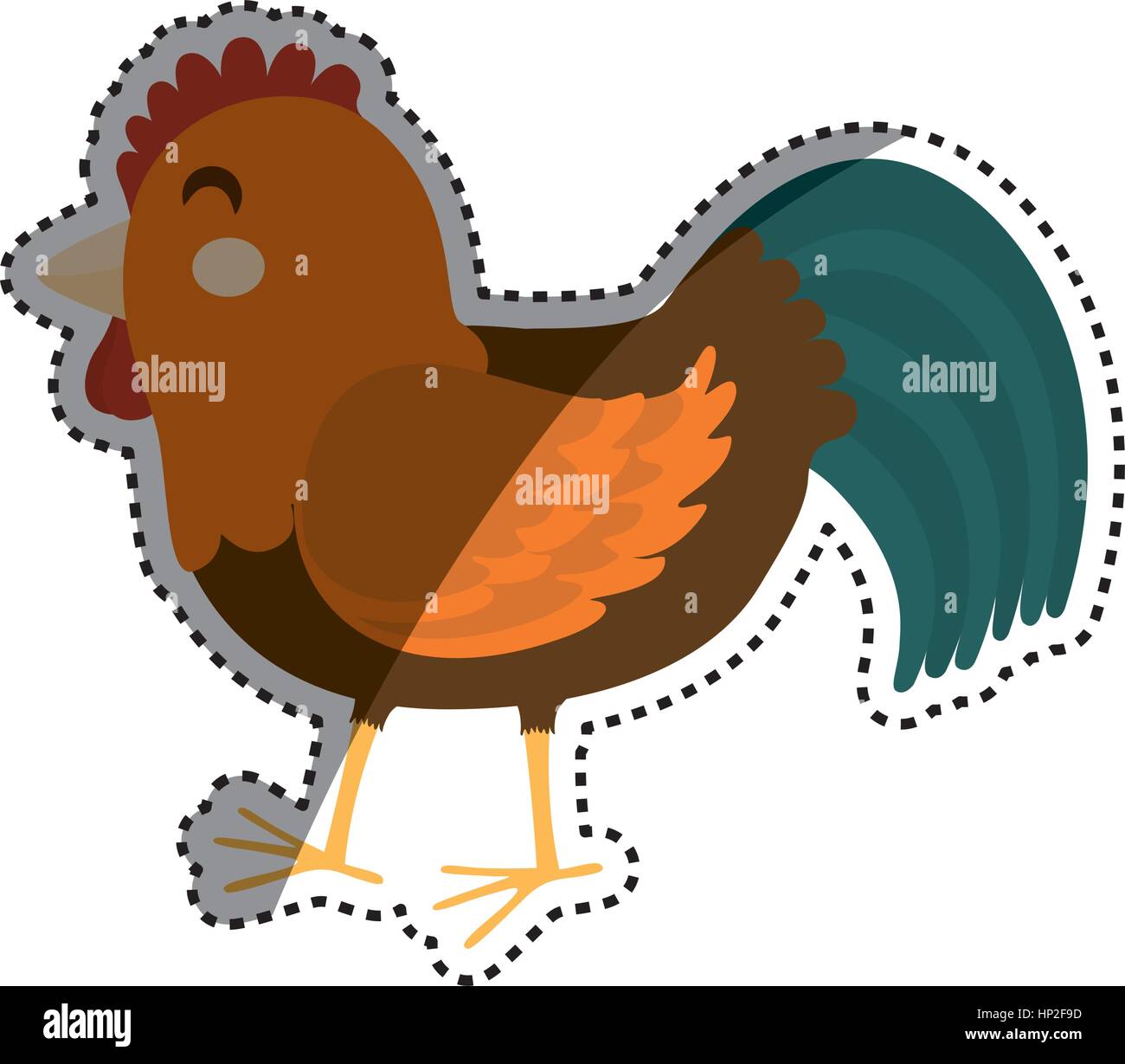 chicken farm animal icon vector illustration graphic design Stock ...