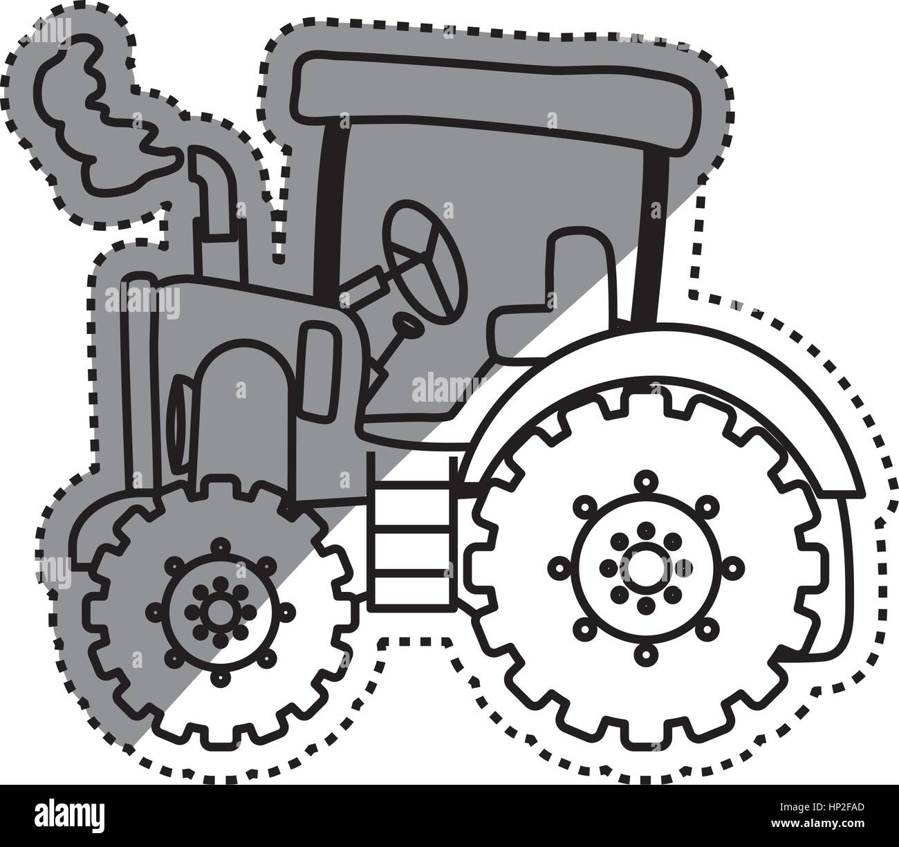 Tractor farm machinery icon vector illustration graphic design Stock ...