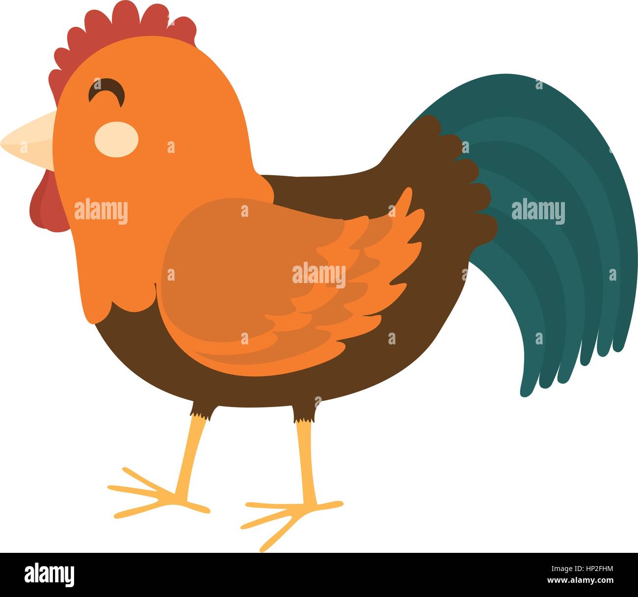 chicken farm animal icon vector illustration graphic design Stock ...