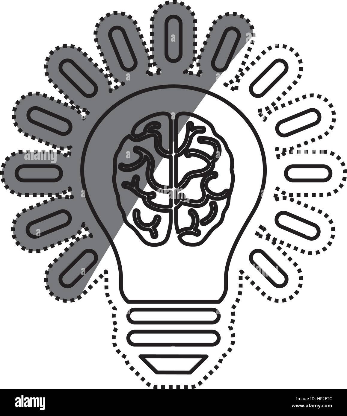 Bulb idea and human brain icon vector illustration graphic design Stock ...