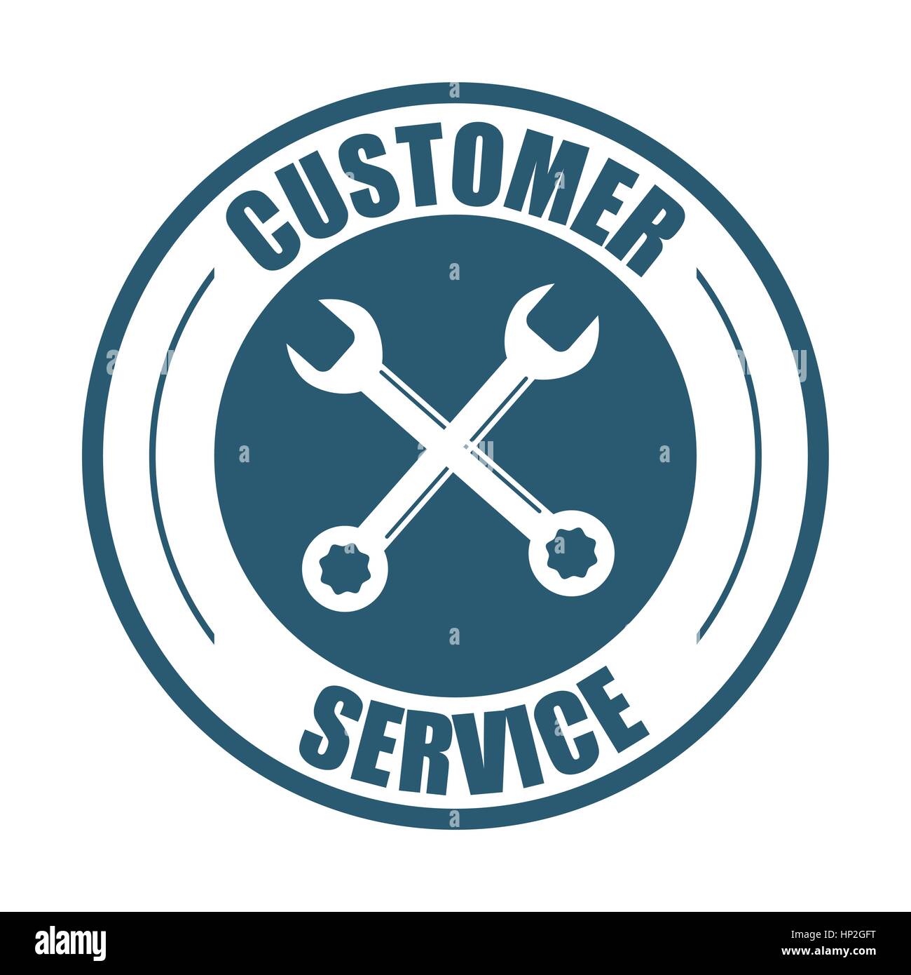 customer service support tools badge vector illustration eps 10 Stock ...
