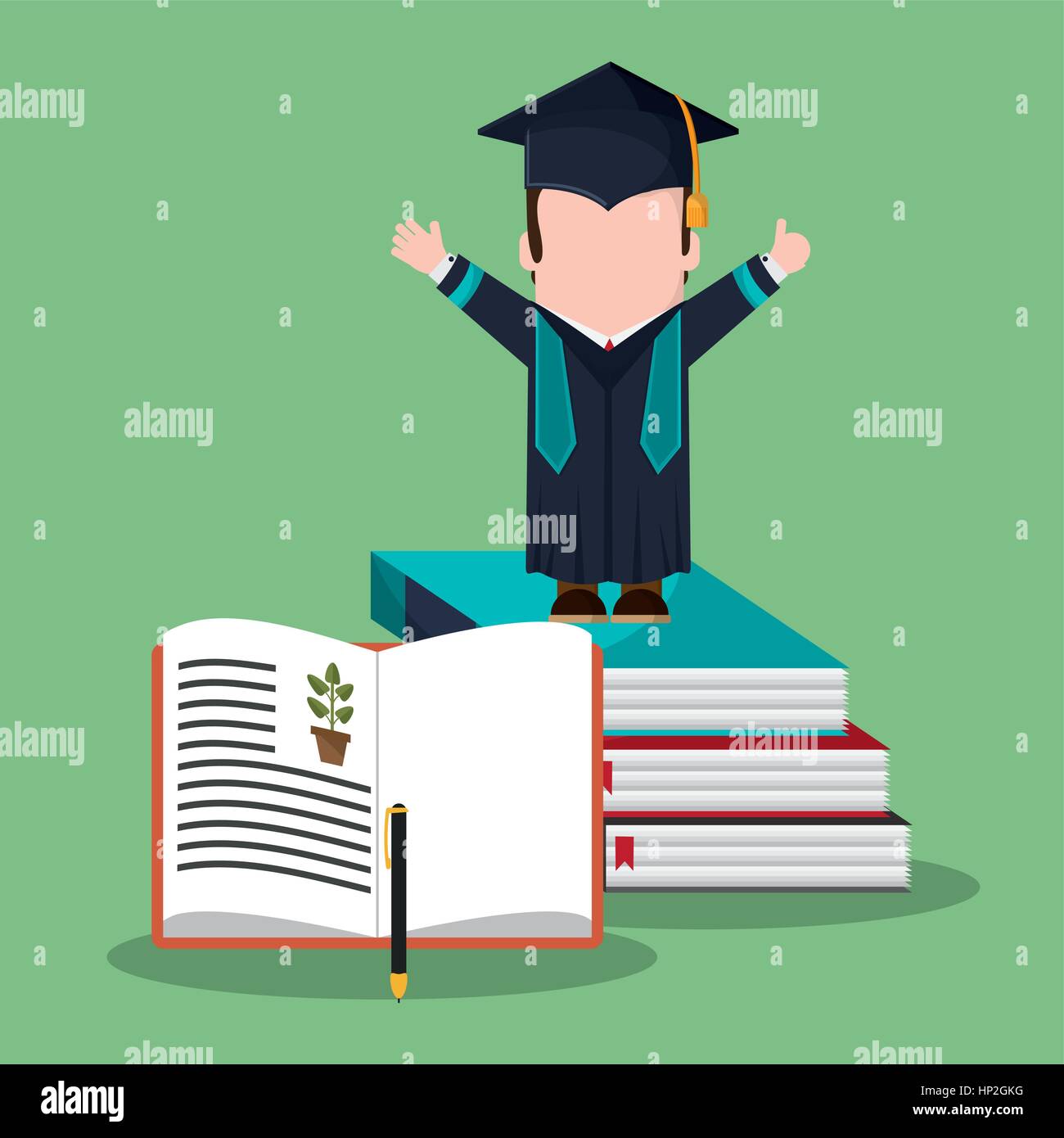 Studying biology at home Stock Vector Images - Alamy