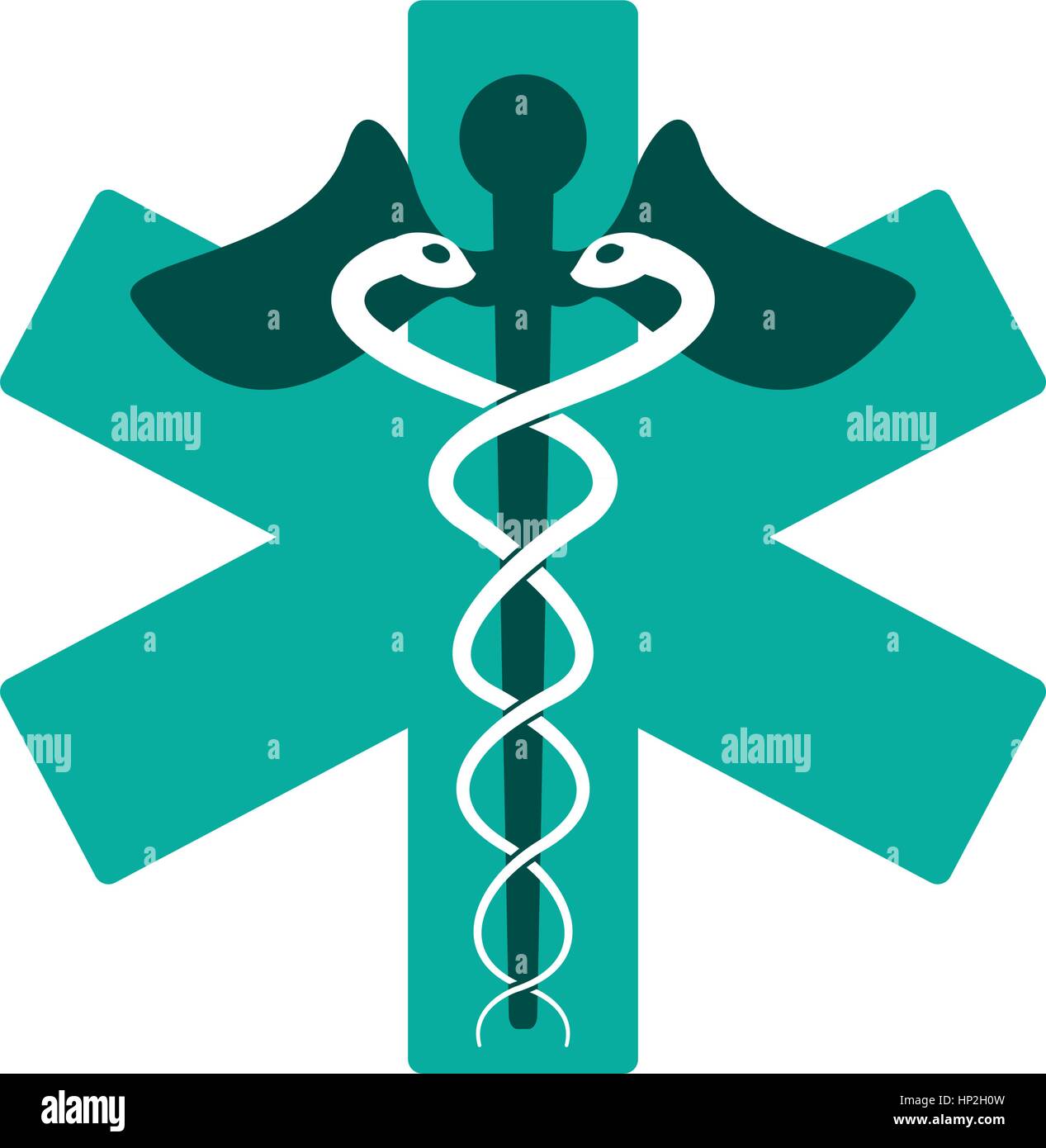 caduceus medicine care symbol vector illustration eps 10 Stock Vector ...