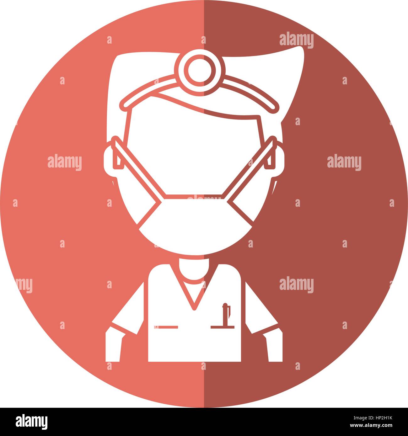Doctor Shadow Icon doctor specialist mask medical shadow vector illustration eps 10 Stock ...