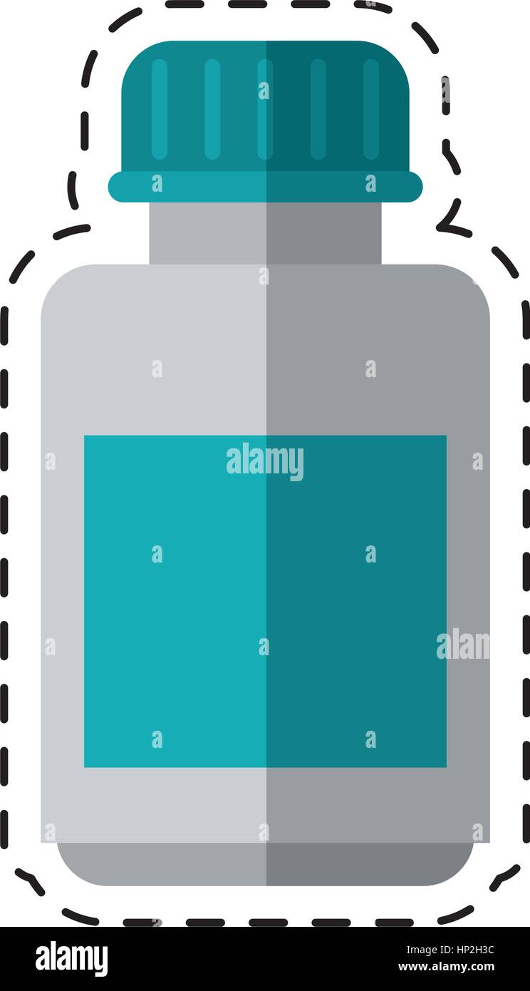 cartoon medicine bottle capsule icon vector illustration eps 10 Stock