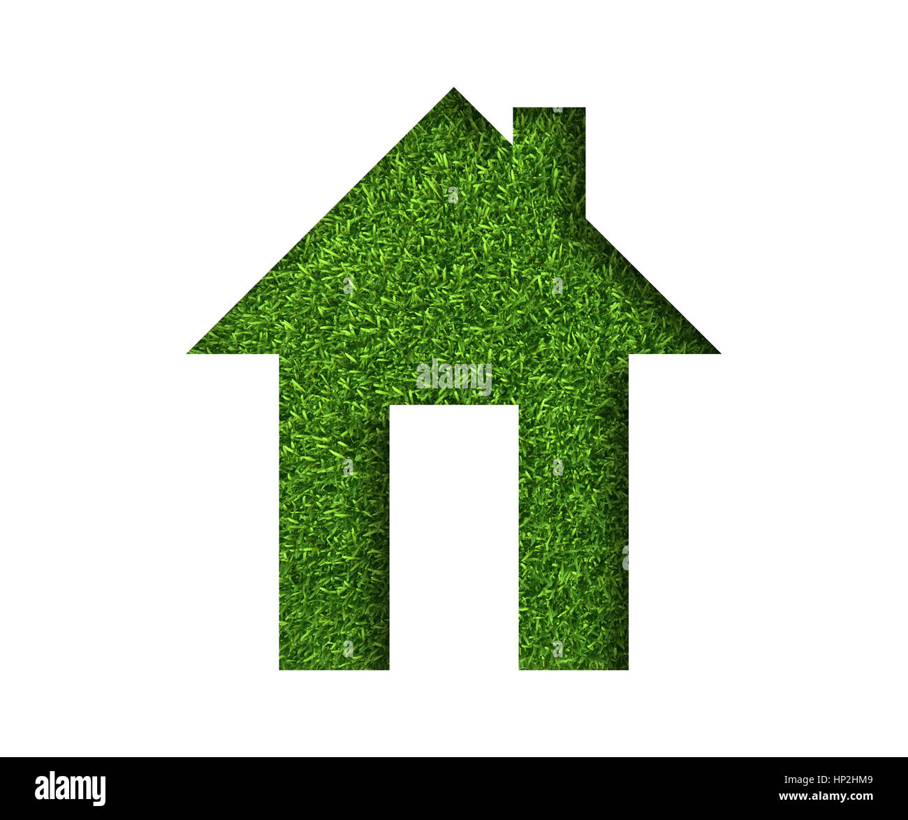 Green grass concept image of make your house Stock Photo