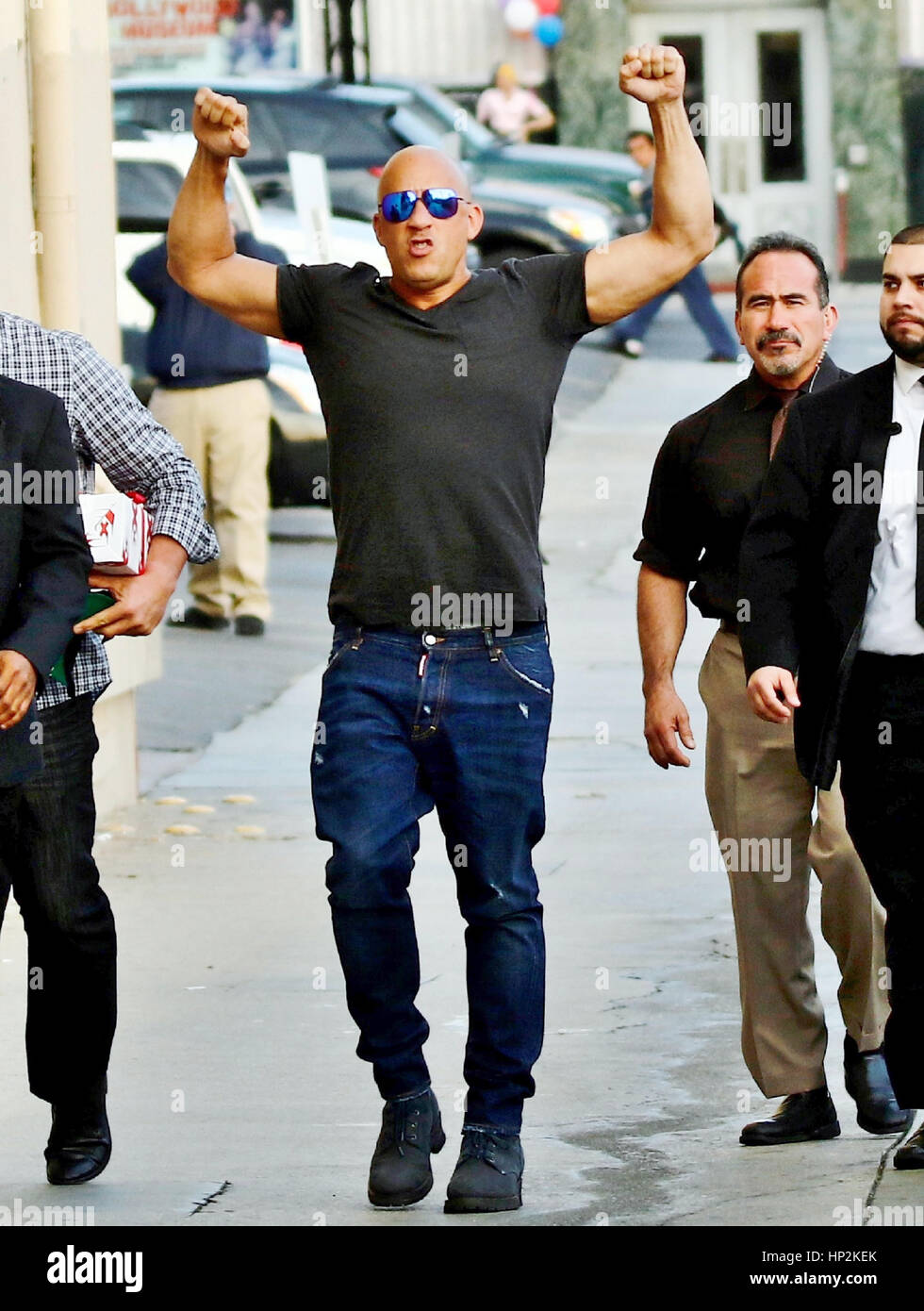 Celebrities arrive at the 'Jimmy Kimmel Live!' studios Featuring: Vin Diesel  Where: Los Angeles, California, United States When: 17 Jan 2017 Credit:  WENN.com Stock Photo - Alamy