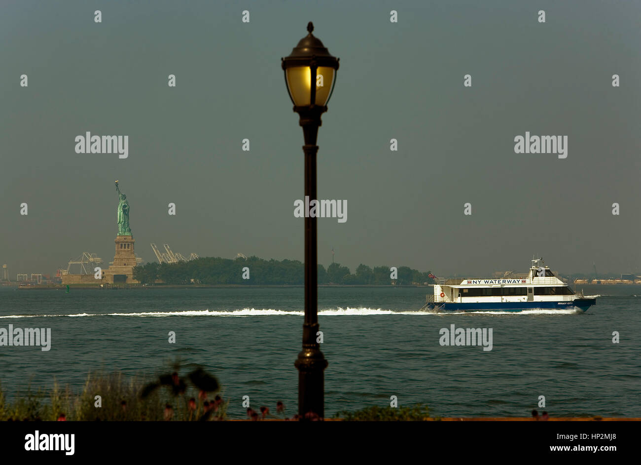 Statue of Liberty,from Financial District, New York City, USA Stock Photo