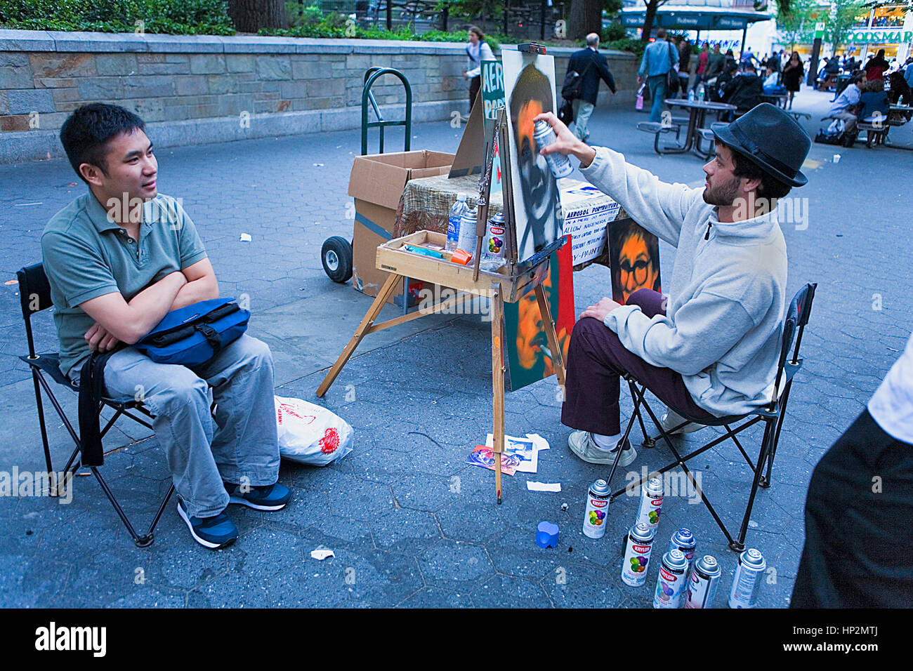 Union Square.Painter, artist ,New York City, USA Stock Photo Alamy