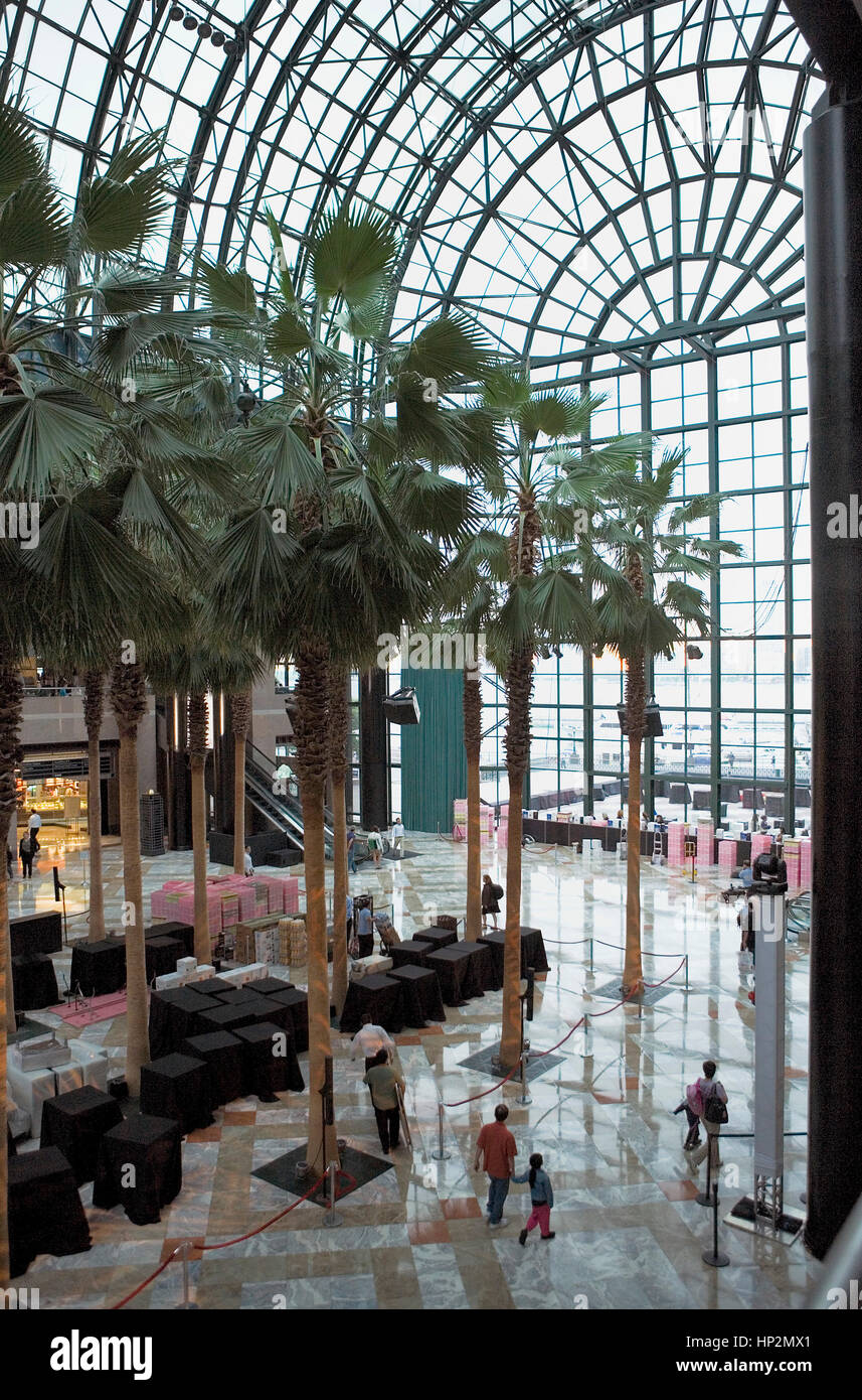 Financial District. World Financial Center. Winter garden,New York City, USA Stock Photo