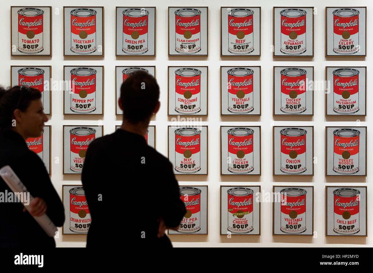 MoMA (Museum of Modern Art).Andy Warhol;Cambell´s soup cans,New York City, USA Stock Photo