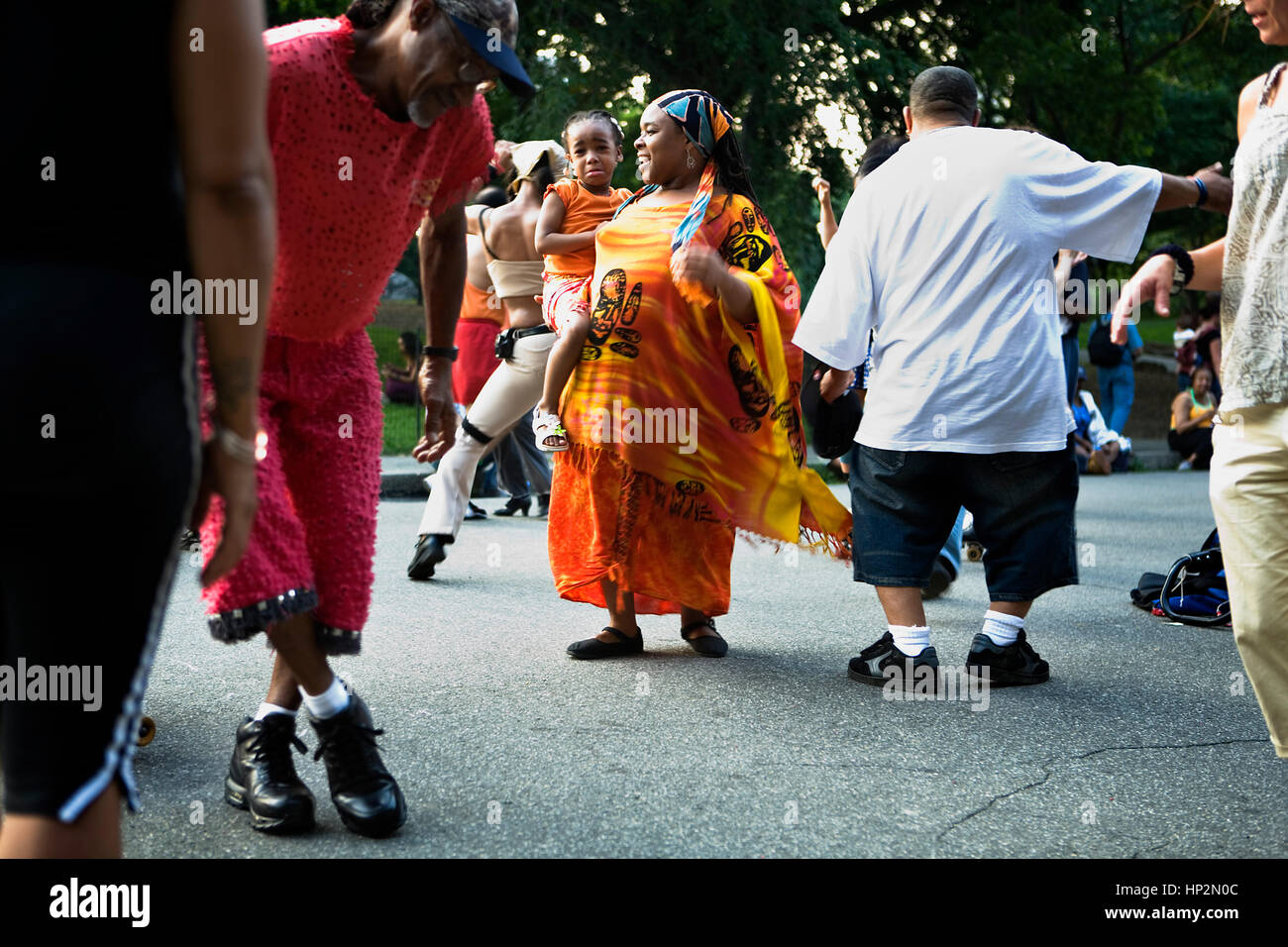 Central Park.The Mall. Dancing hip hop,New York City, USA Stock Photo