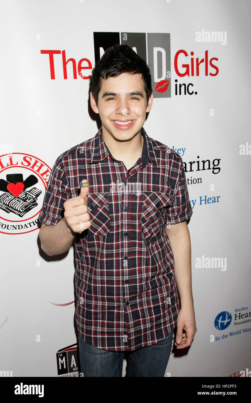 David Archuleta at the Jordan Sparks Experience Eden Roc on February 3,  2010 in Miami, Florida. Photo by Francis Specker Stock Photo