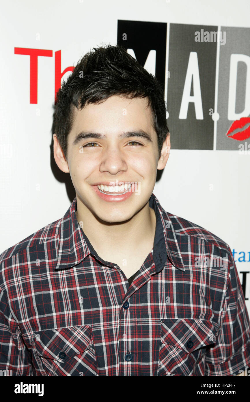 David Archuleta at the Jordan Sparks Experience Eden Roc on February 3,  2010 in Miami, Florida. Photo by Francis Specker Stock Photo
