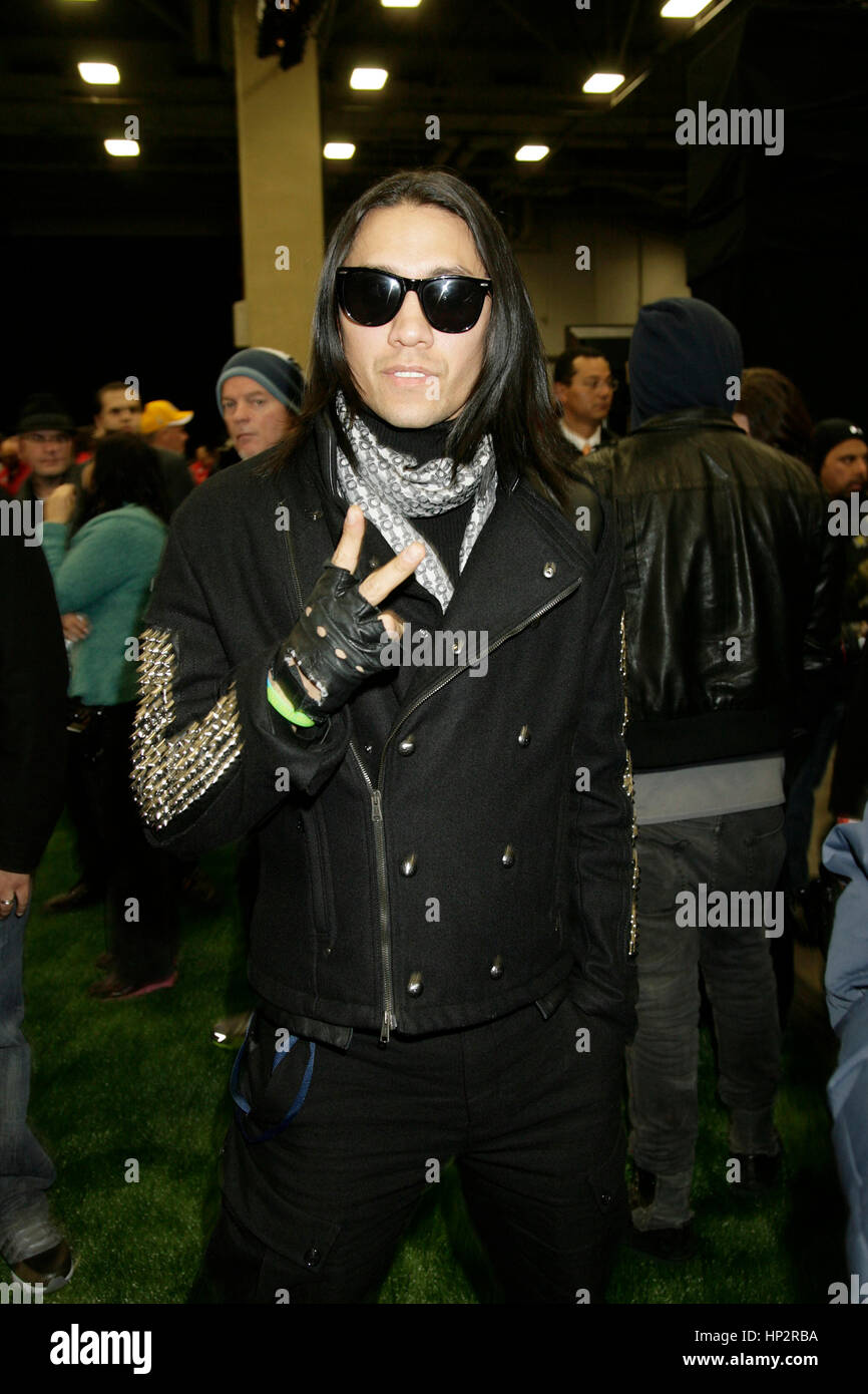 Tabu of the Black Eyed Peas at the Tazon Latino flag football game at Super Bowl NFL Experience at the Dallas Convention Center on February 2, 2011 in Dallas, Texas. Photo by Francis Specker Stock Photo