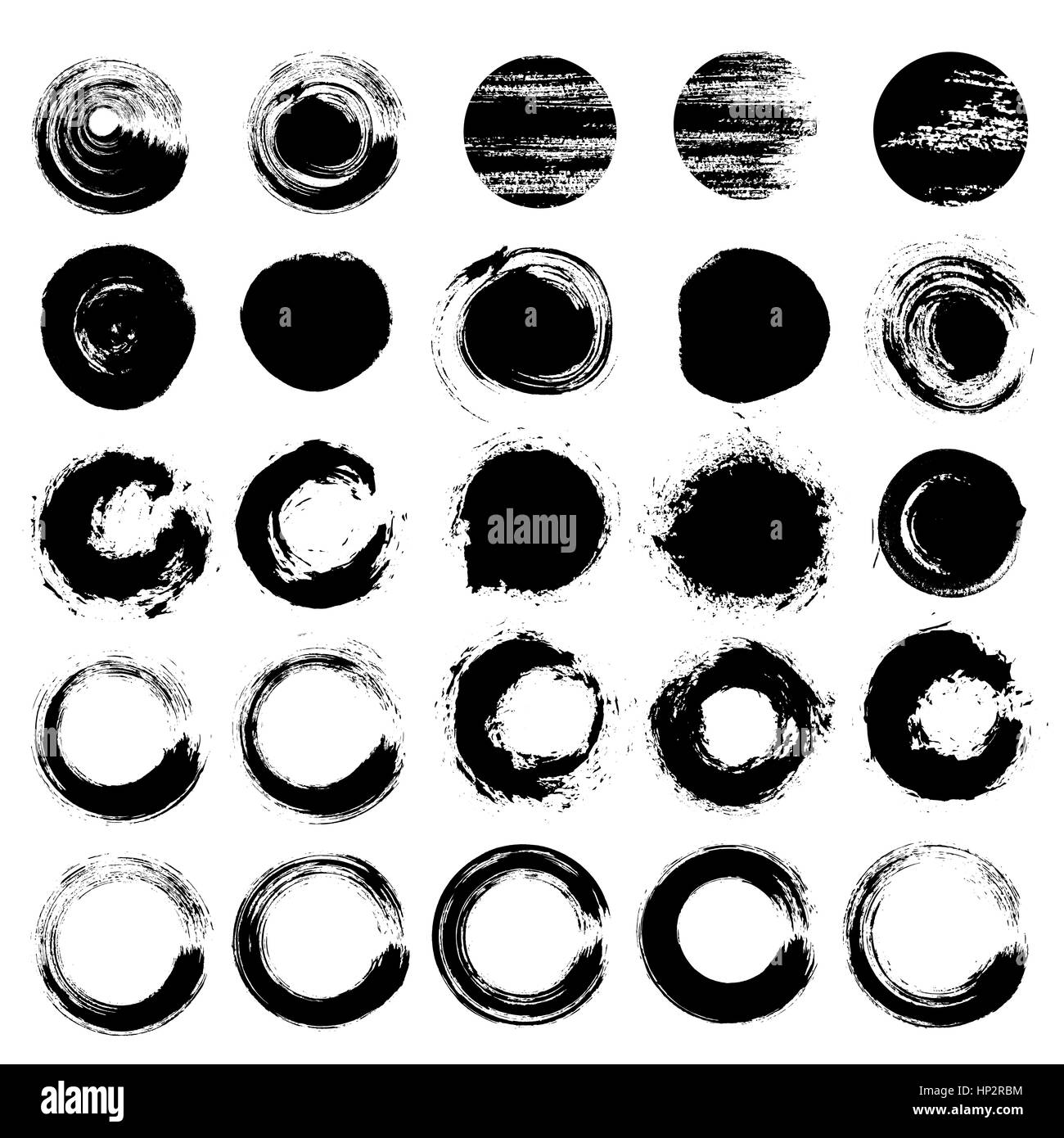 Zen circles grunge brush strokes rounds Stock Vector Image & Art Alamy