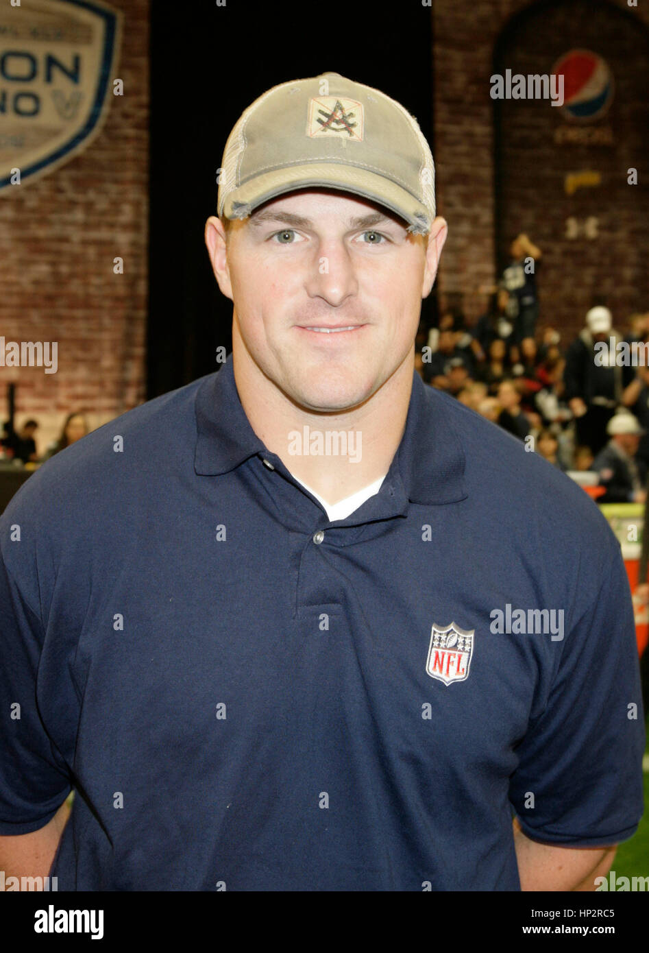 Dallas Cowboys' Jason Witten at the Tazon Latino V flag football game at Super Bowl NFL Experience at the Dallas Convention Center on February 2, 2011 in Dallas, Texas. Photo by Francis Specker Stock Photo