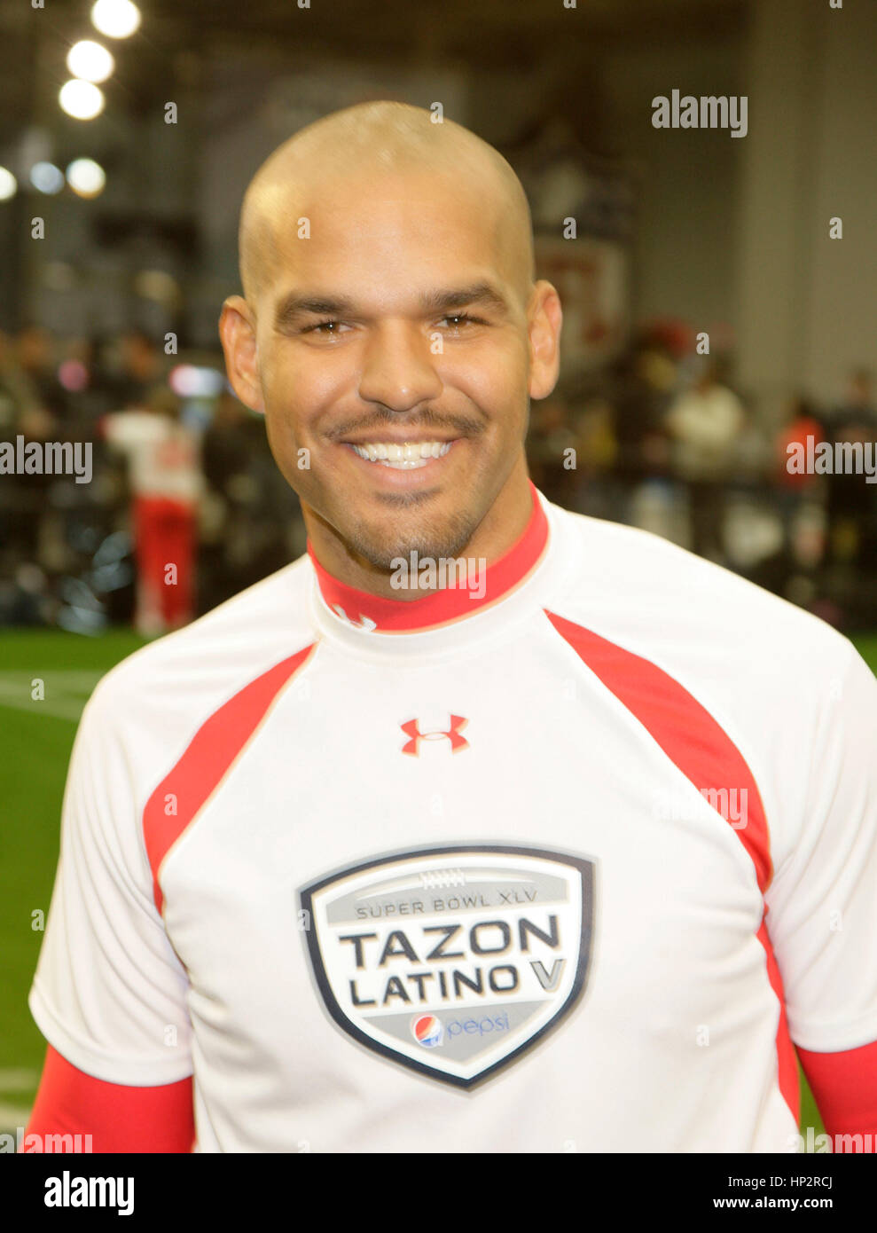 Amaury Nolasco at the Tazon Latino V flag football game at Super Bowl NFL Experience at the Dallas Convention Center on February 2, 2011 in Dallas, Texas. Photo by Francis Specker Stock Photo