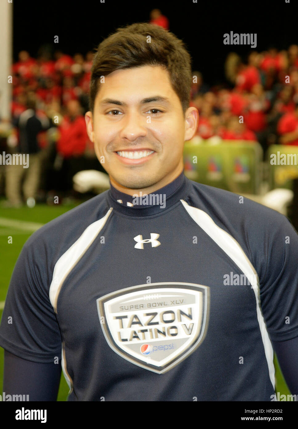Carlos Santos at the Tazon Latino V flag football game at Super Bowl NFL Experience at the Dallas Convention Center on February 2, 2011 in Dallas, Texas. Photo by Francis Specker Stock Photo