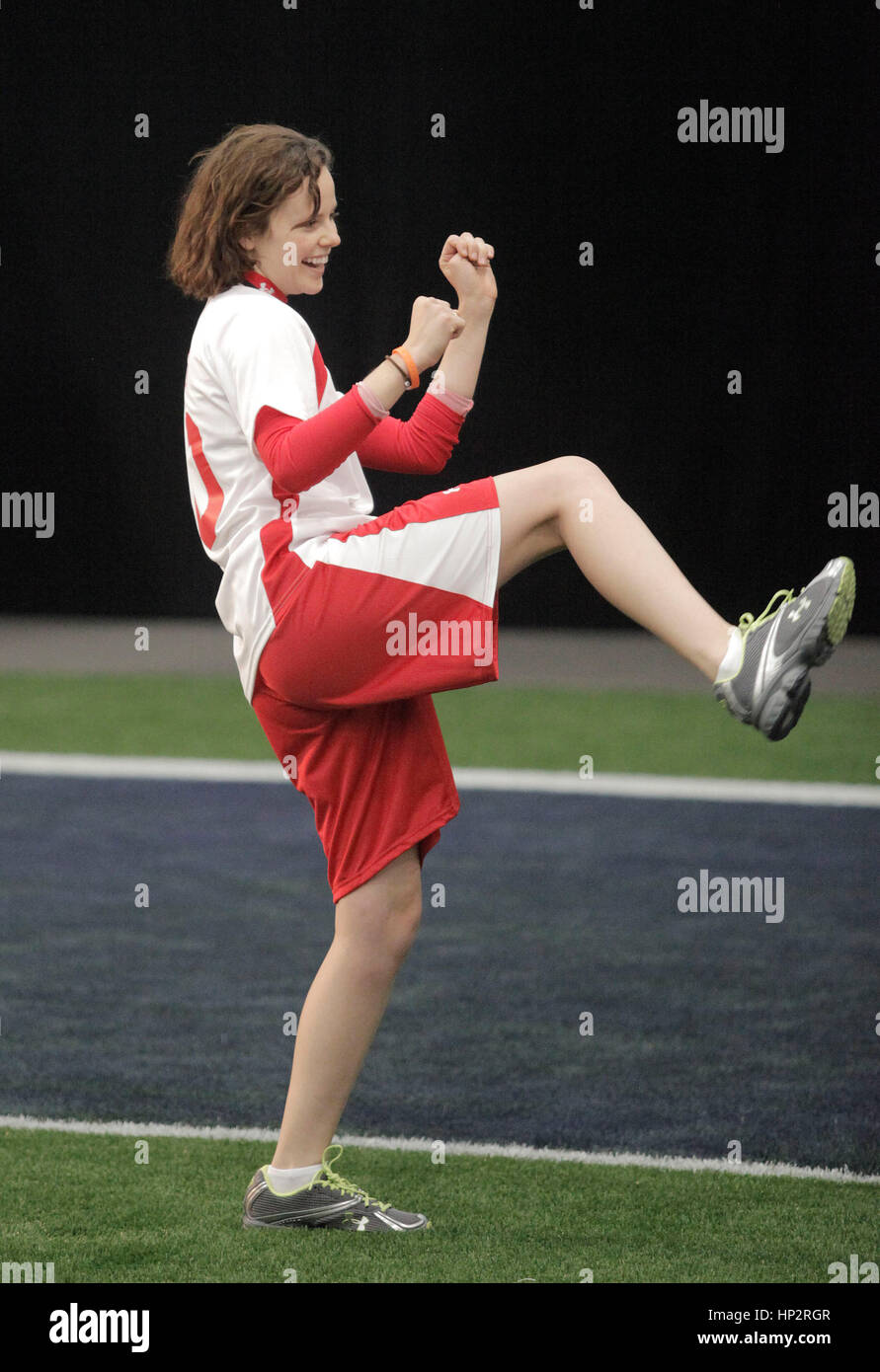 Sarah Ramos at the Tazon Latino V flag football game at Super Bowl NFL Experience at the Dallas Convention Center on February 2, 2011 in Dallas, Texas. Photo by Francis Specker Stock Photo