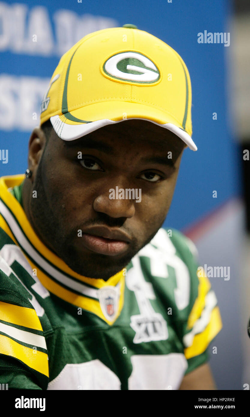 Green Bay Packers Nick Collins at Super Bowl Media Day in Cowboys Stadium on February 1 2011 in Arlinton Texas. Photo by Francis Specker Stock Photo Alamy
