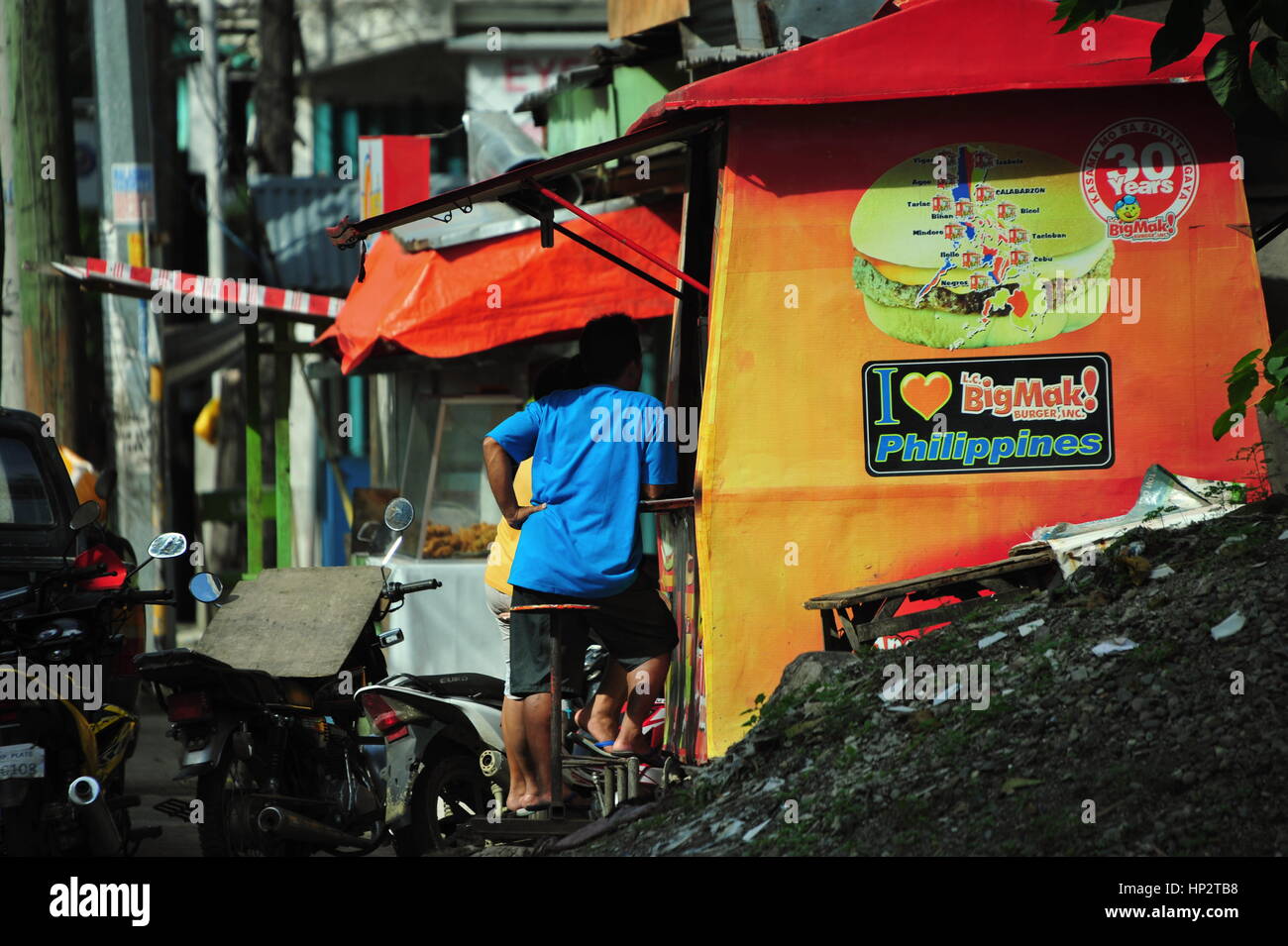 Food Stall, Maasin City, Leyte, Philippines Stock Photo
